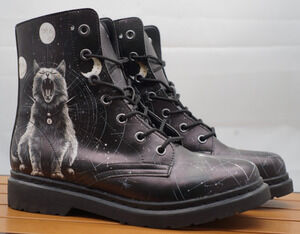 Rogue + Wolf Eclipse Cat Unisex Boots Black Women 9.5 / 8 Men